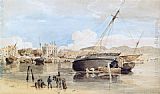 Thomas Girtin Canvas Paintings - Weymouth Harbour